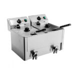 Freidora Eléctrica Doble de 8 Litros Con Despiche Modelo HDF8+8 Marca Ecobeck