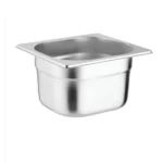 Depósito Gastronómico de acero GN 1/6 x 10 (17.6x17.6x10)