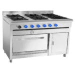 Cocina 6 Quemadores con Horno 65x58 Modelo VCG-6AI GLP Marca Ventus