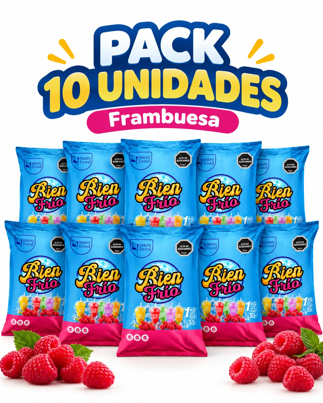 Pack 10 Unidades Frambuesa